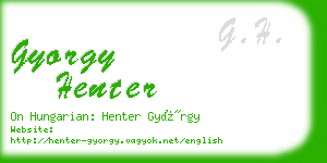 gyorgy henter business card